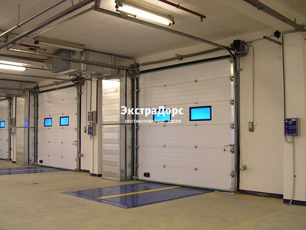 Подъемные автоматические противопожарные ворота с окнами в Чехове  купить