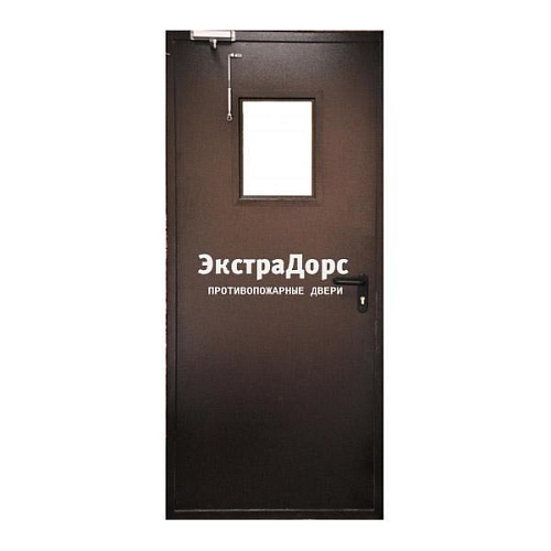 Противопожарная дверь EI 60 черная со стеклом