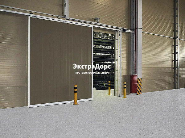 Противопожарные автоматические ворота коричневые в Чехове  купить