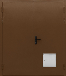 Противопожарная дверь со стыковочным узлом ДПМ EI-90 двупольная глухая